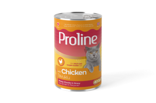 PROLINE KEDİ KONSERVESİ 400 GR TAVUKLU SOSLU resmi