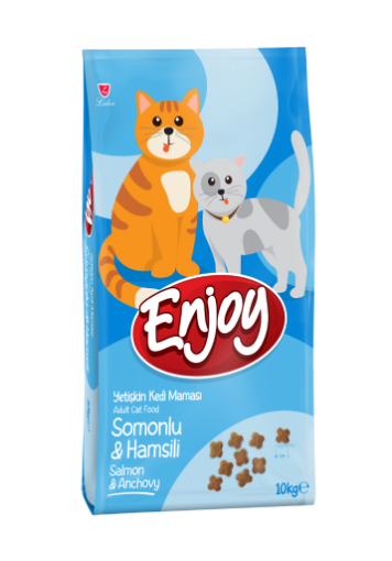 ENJOY KEDİ MAMASI 10 KG SOMON & HAMSİ *ENJ31 resmi