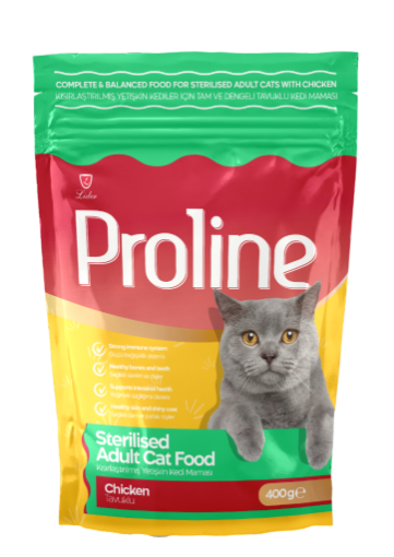 PROLINE KEDİ MAMASI 400 GR KISIRLAŞTIRILMIŞ TAVUK ETLİ *PRO238
 resmi