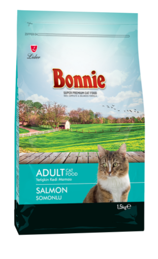 BONNIE KEDİ MAMASI 1,5 KG SOMONLU resmi