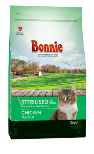 BONNiE KEDİ MAMASI 1,5 KG KISIRLAŞTIRILMIŞ KEDİ TAVUK ETLİ resmi