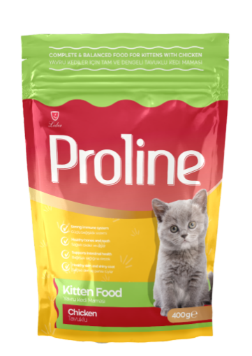 PROLİNE KEDİ MAMASI 400 GR YAVRU TAVUK ETLİ resmi