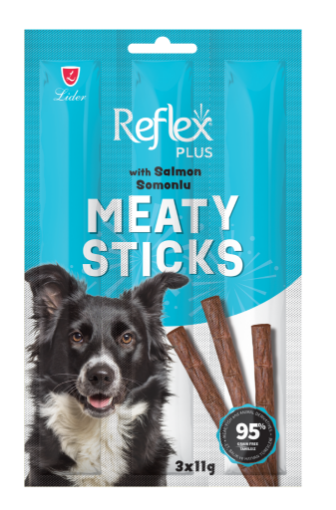 REFLEX KÖPEK ÖDÜL 3X11GR ÇUBUK SOMONLU resmi