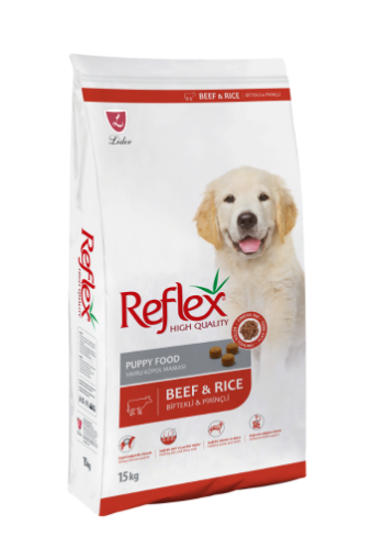 REFLEX KÖPEK MAMASI 15 KG YAVRU BİFTEKLİ resmi