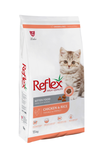 REFLEX KEDİ MAMASI 15 KG YAVRU TAVUK ETLİ *RFL205 resmi