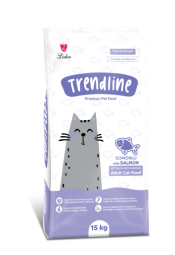 TRENDLINE KEDİ MAMASI 15 KG SOMONLU resmi