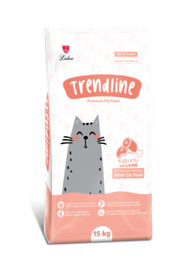 TRENDLINE KEDİ MAMASI 15 KG KUZU & PİRİNÇ *TRE153 resmi