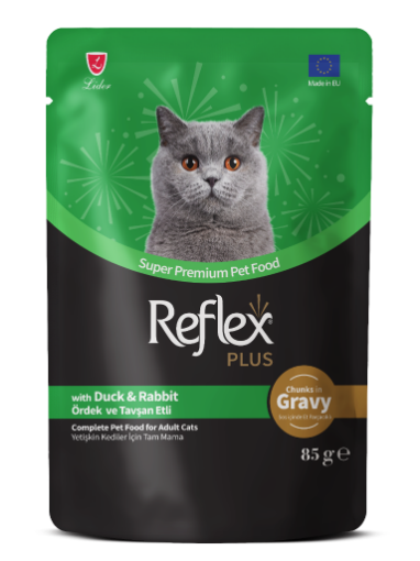 REFLEX POUCH KEDI 85 GR ORDEK VE TAVSAN *RFK84 resmi