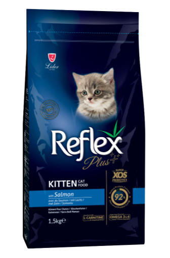REFLEX PLUS KEDİ MAMASI 1,5 KG YAVRU SOMONLU resmi