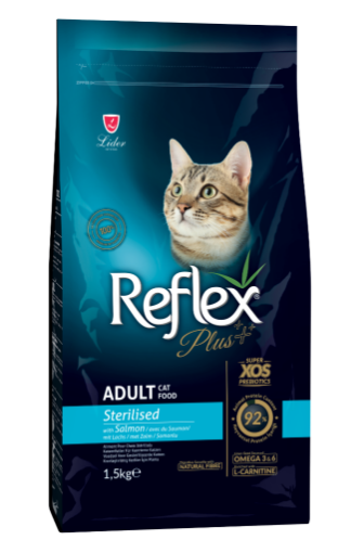REFLEX PLUS KEDİ MAMASI 1,5 KG KISIRLAŞTIRILMIŞ SOMONLU resmi