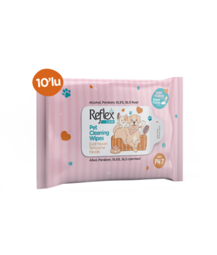 REFLEX EVCİL HAYVANLAR İÇİN 10'LU TEMİZLİK MENDİLİ resmi