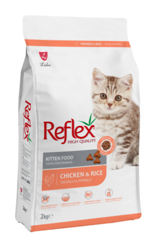REFLEX KEDİ MAMASI 2 KG YAVRU TAVUK PİRİNÇ resmi