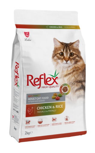 REFLEX KEDİ MAMASI 2 KG TAVUK & PİRİNÇ RENKLİ *RFL252 resmi