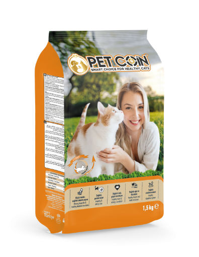 PETCOIN KEDİ MAMASI 1,5 KG GURME KARIŞIK resmi