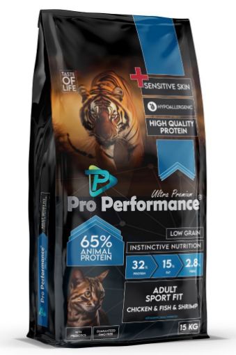 PRO PERFORMANCE KEDİ MAMASI 15 KG TAVUK & SOMON SPORT FIT resmi