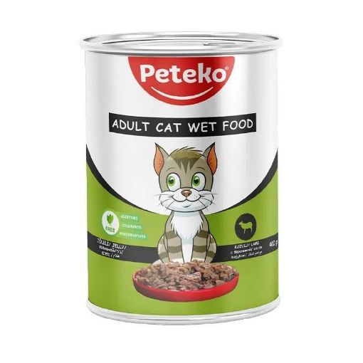 PETEKO KEDİ KONSERVESİ 400GR KUZULU JELLİ resmi