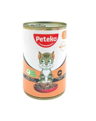 PETEKO KEDİ KONSERVESİ 400GR SOMONLU JELLİ resmi