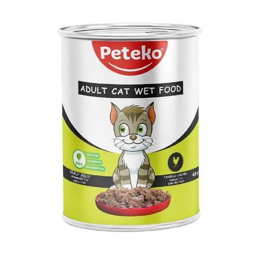 PETEKO KEDİ KONSERVESİ 400GR TAVUKLU JELLİ resmi