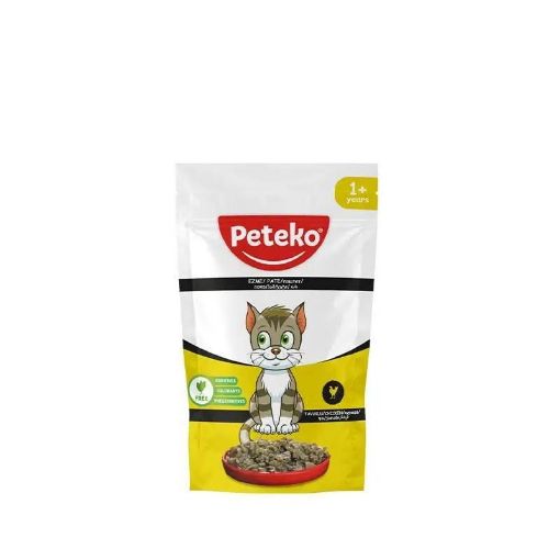 PETEKO POUCH KEDİ 85GR TAVUKLU resmi