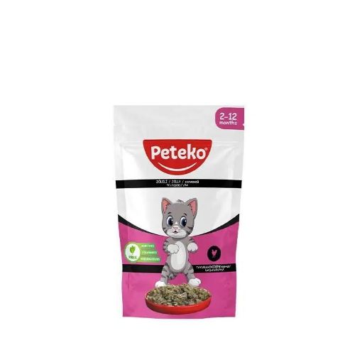 PETEKO POUCH KEDİ 85GR YAVRU TAVUKLU resmi