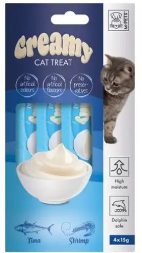 M-PETS TON BALIKLI KARİDESLİ KREMA KEDİ ÖDÜL MAMASI 4'LÜ
 resmi