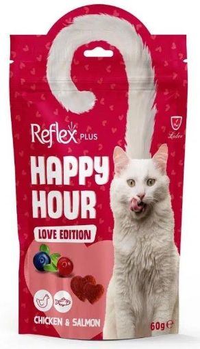 REFLEX PLUS HAPPY HOURS LOVE EDİTİONS KEDİ ÖDÜL MAMASI 60GR
 resmi