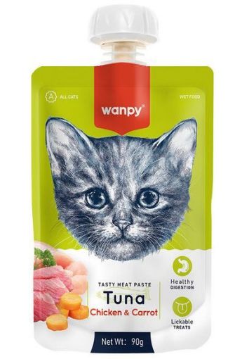 WANPY TON BALIKLI VE TAVUKLU KREMA KEDİ ÖDÜL MAMASI 90GR
 resmi