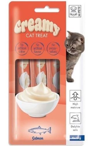 M-PETS KREMA KEDİ ÖDÜL MAMASI 4X15 SOMON BALIKLI resmi