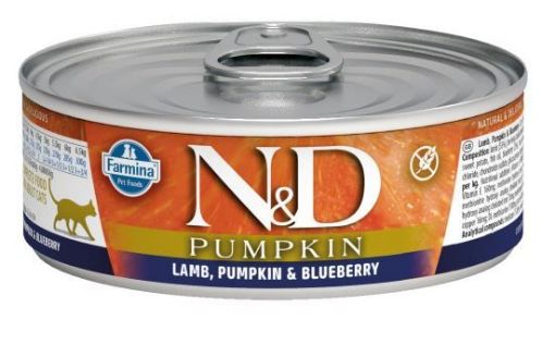 N&D PUM KONSERVE KEDİ 70 GR BAL KABAKLI & KUZULU resmi