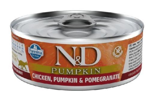 N&D PUM KONSERVE KEDİ 70 GR BAL KABAKLI & TAVUKLU resmi
