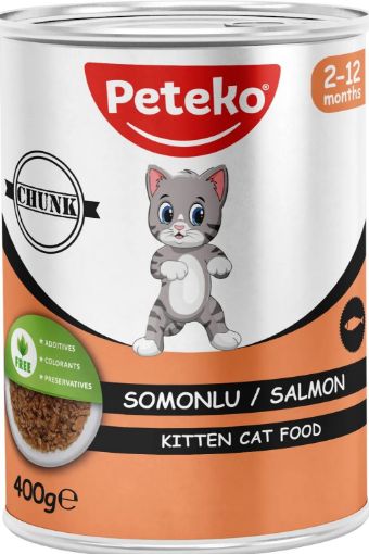 PETEKO KEDİ KONSERVESİ 400GR YAVRU SOMONLU JELLİ resmi